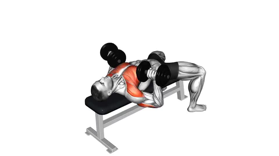 Dumbbell bench press flat