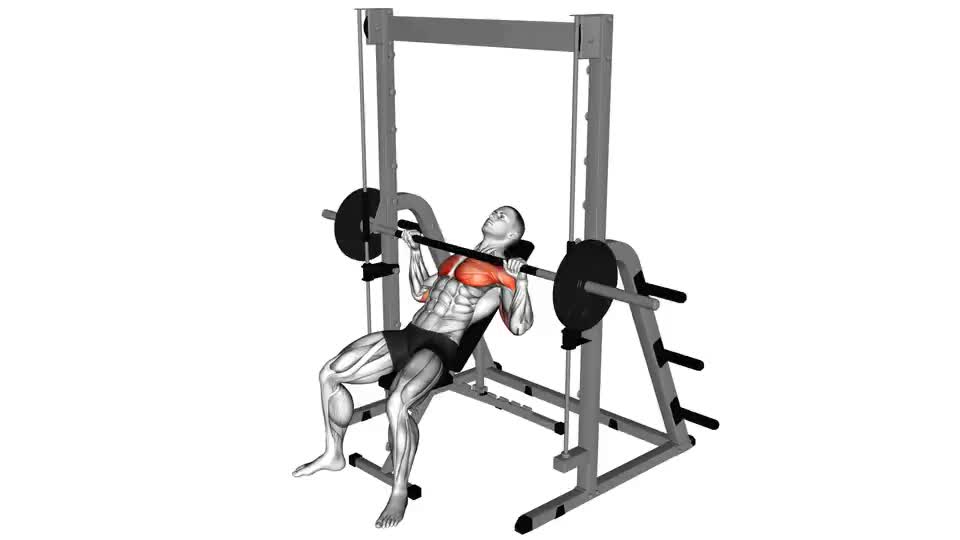 Smith machine incline press